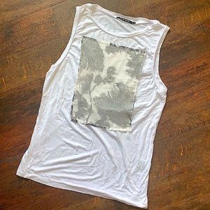 Calvin Rucker silk graphic tank